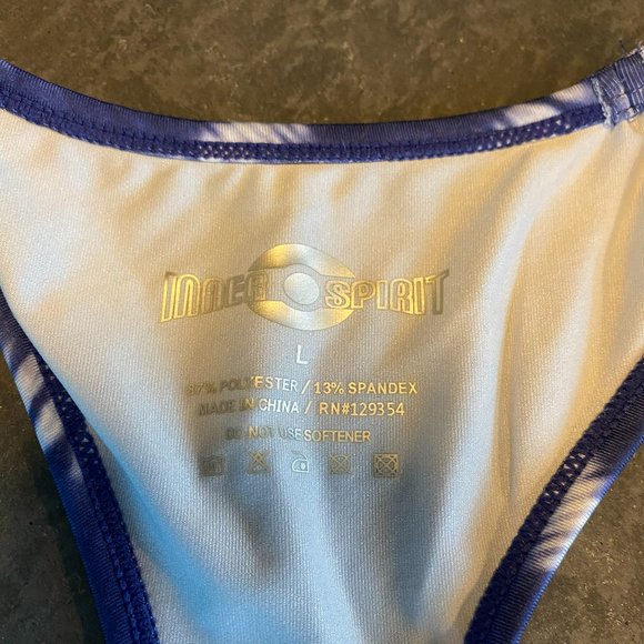 Inner Spirit Tye Dye Blue Tank Top Size L - Picture 4 of 7